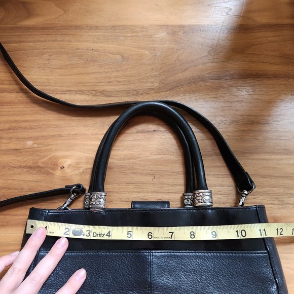 Vintage Fossil Black Leather Handbag - Picture 13 of 15